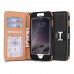 iPhone 6 6s Plus 5.5 - Black PU Leather Flip Wrist Strap Protective Cover Case Wallet